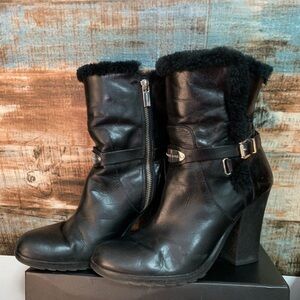 Michael Kors Leather Heel Boots